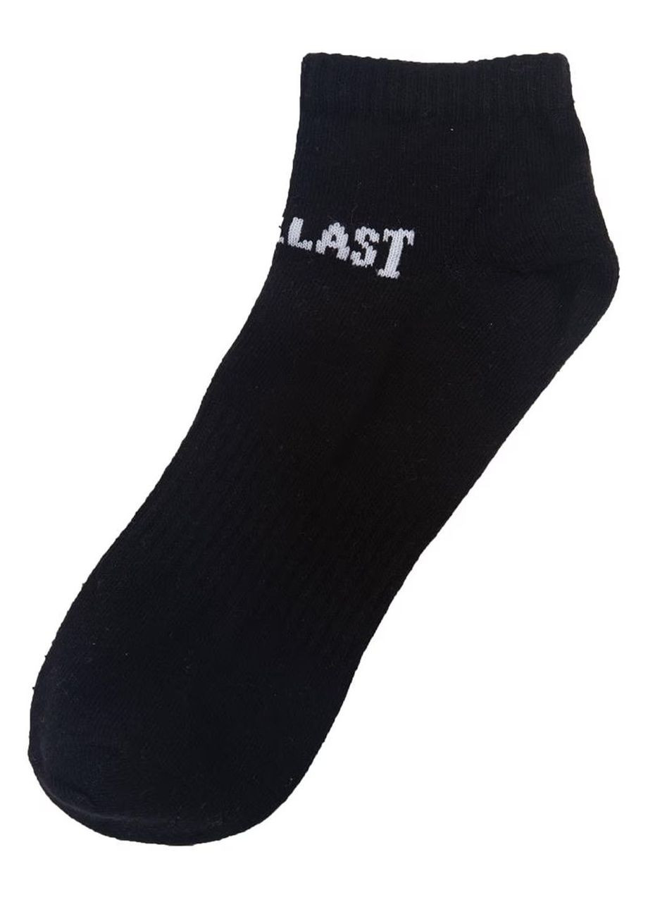 Чёрные носки мужские спортивные (набор 3 пары) 40-45р. Everlast однотонные (324835653)