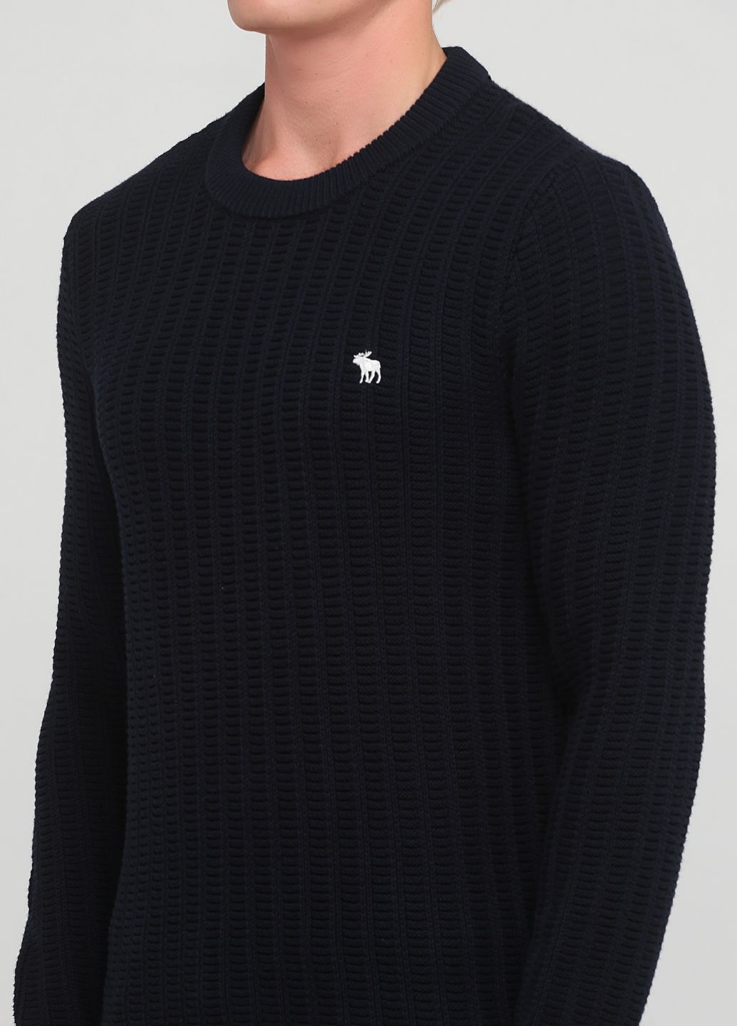 Темно-синій демісезонний светр чоловічий - светр af8074m Abercrombie & Fitch