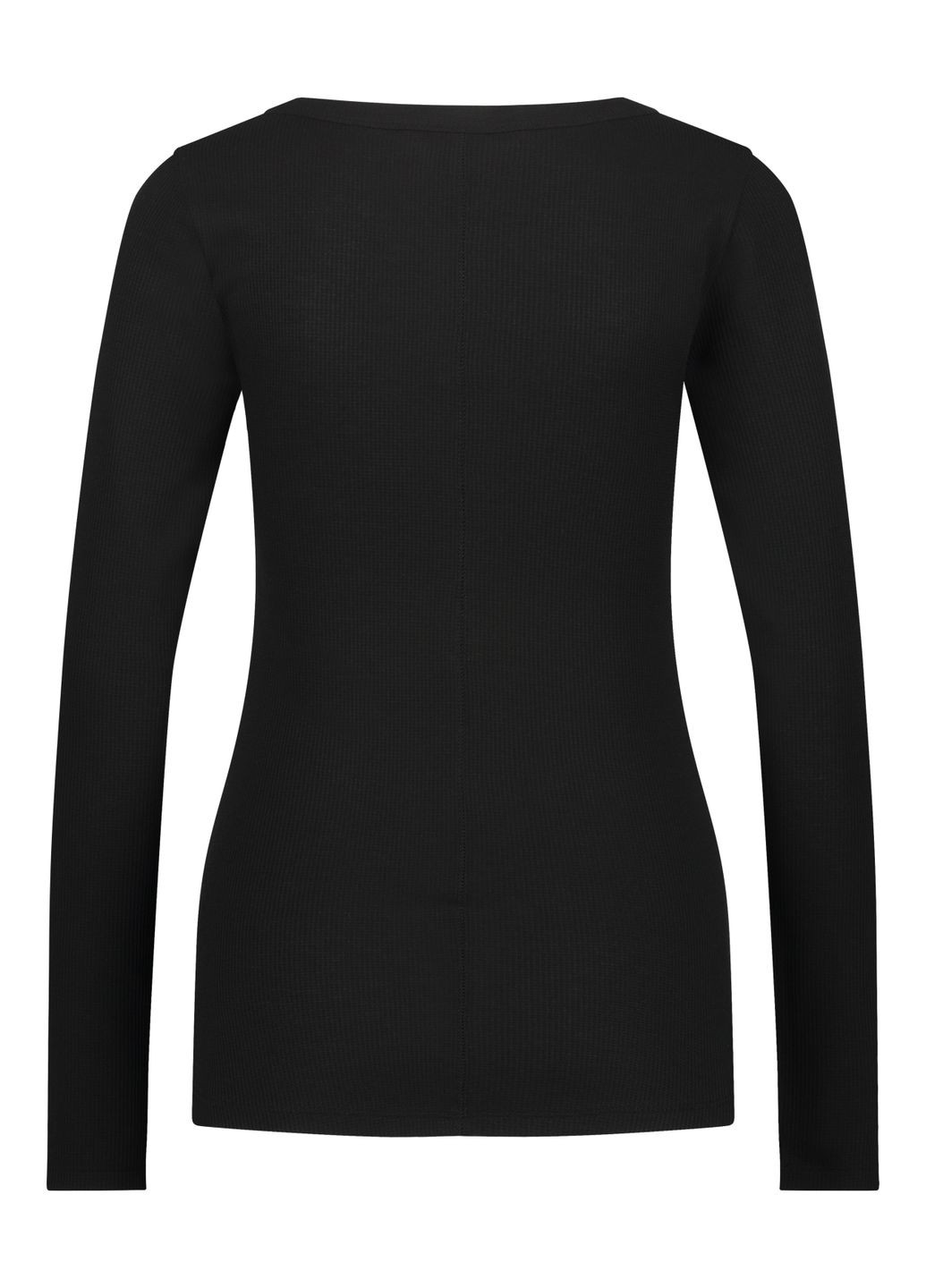 Чорна всесезон піжамний лонгслів із вафельної тканини Hunkemoller