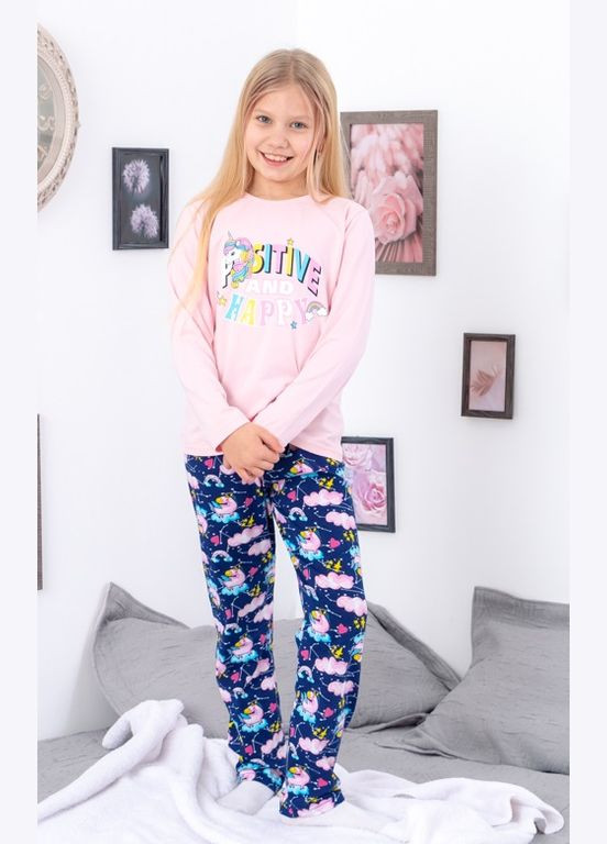 Розовая всесезон пижама для девочки (p-13224) Носи своє