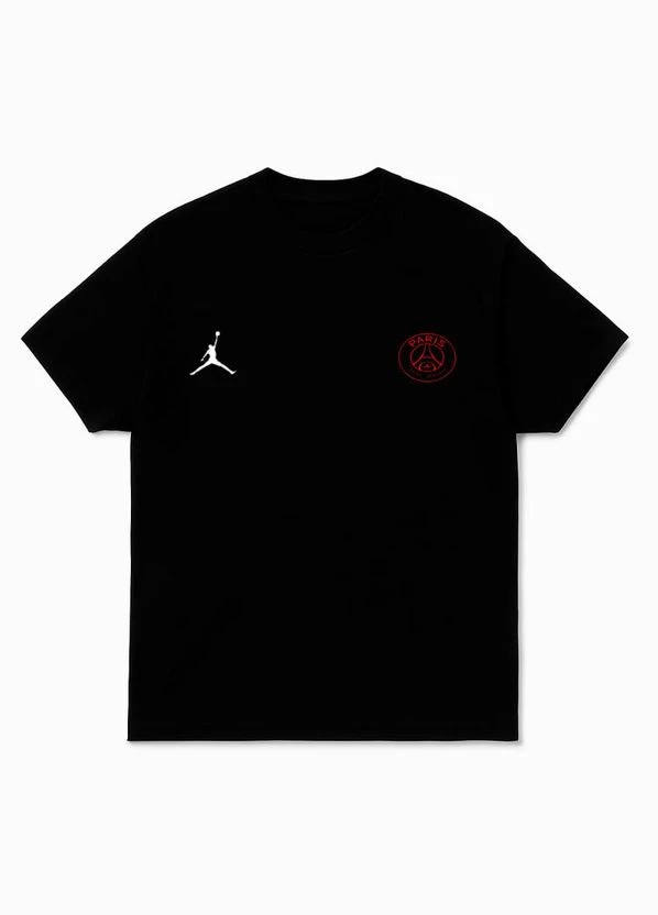 Черная мужская футболка jordan psg No Brand