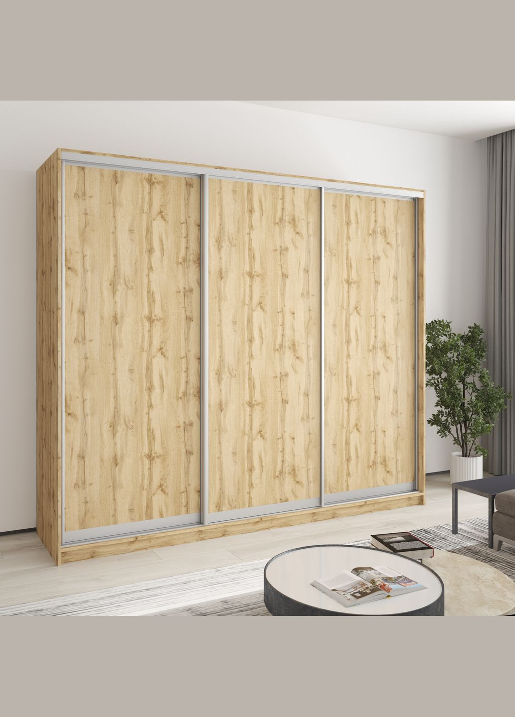 Шкаф-купе трехдверный Комбо AL 3ДСП 240x60x210 см (MBS-4295) MebelStar (346489896)