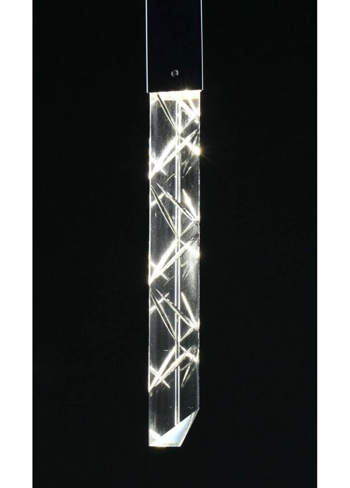 Люстра світлодіодна підвісна LED світильник для квартири на стелю ледве 27631 Хром 35-200х10х10 см. Sunnysky (324396575)