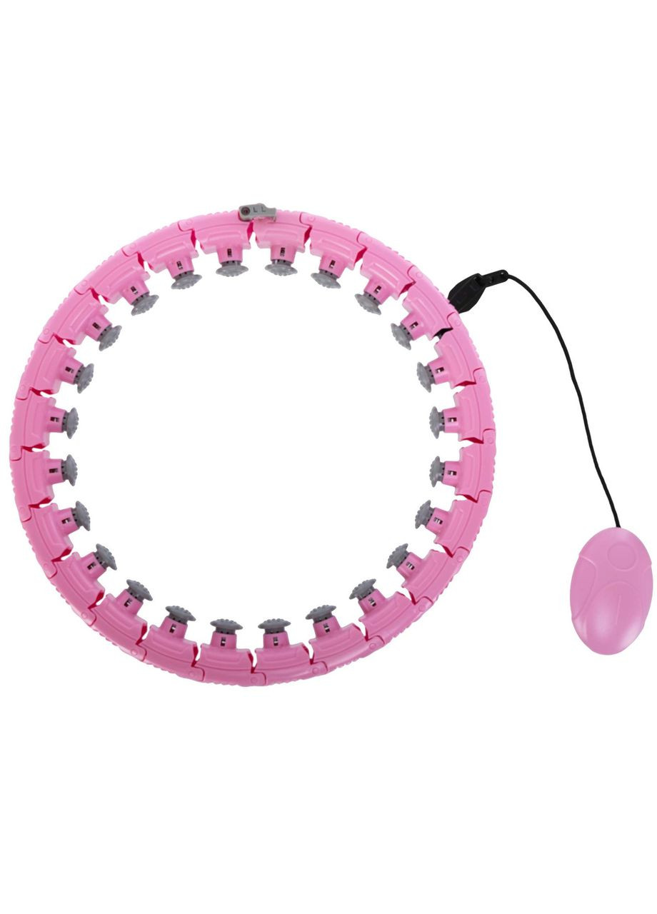 Обруч для схуднення регулювань масажний з обважнювачем FI-0766 (PP, вага-1,1 кг, Розовий) SP-Planeta (361435165)