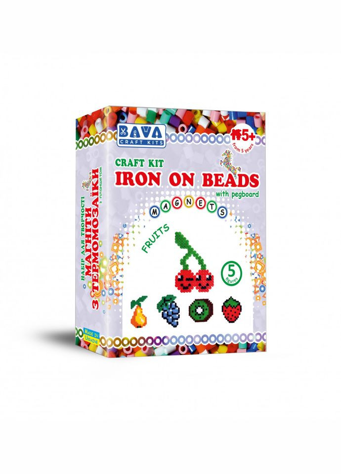 Магниты с термомозаики "Фрукты" (TM-010) набор для творчества No Brand (316529270)