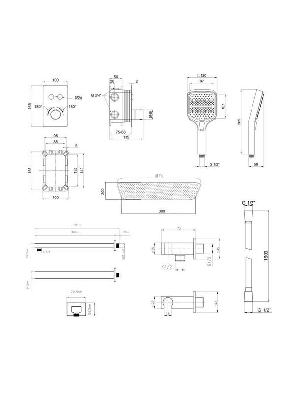 Комплект для душа Votice:Смеситель для Qtap (317569954)
