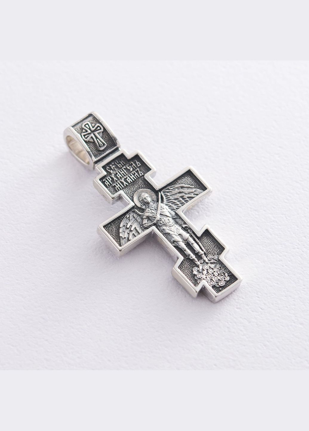 Срібний православний хрест Розп'яття. Архангел Михаїл 132784 Oniks (275109327)