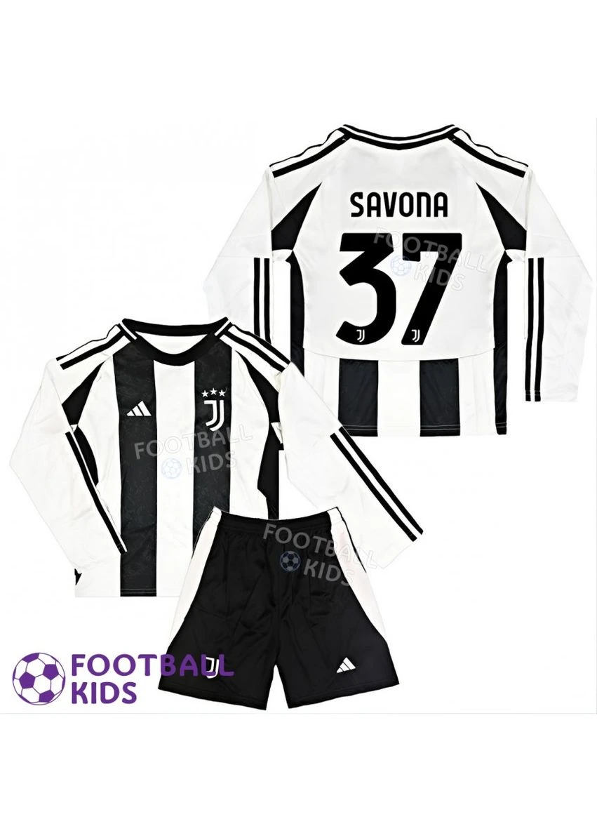 Дитяча футбольна форма SAVONA 37 Ювентус 2025 Home Long Sleeve (set3658-127726) No Brand (361051967)