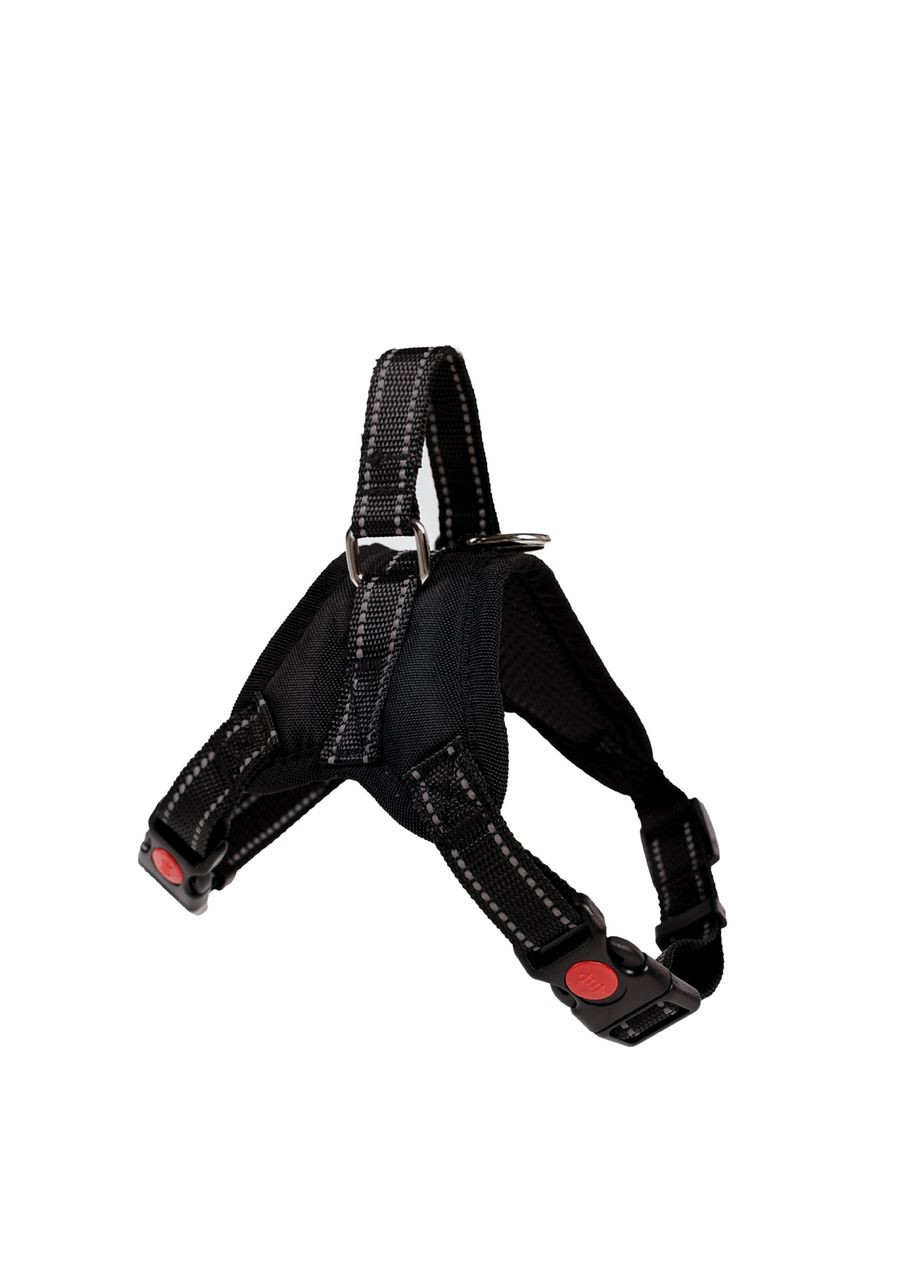 Шлейка для собак міцна світловідбивна чорна No Brand (299840200)