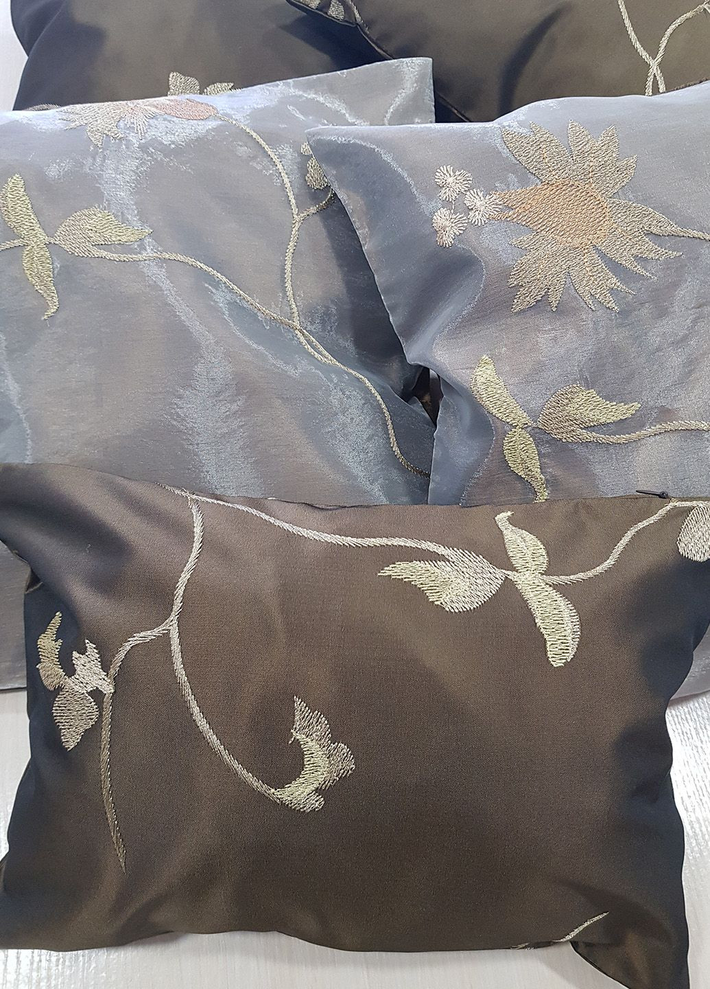 Комплект декоративних подушок 40х40см 4шт 36х26см 1шт коричневі (п_0508) Firanka Plants (314705155)