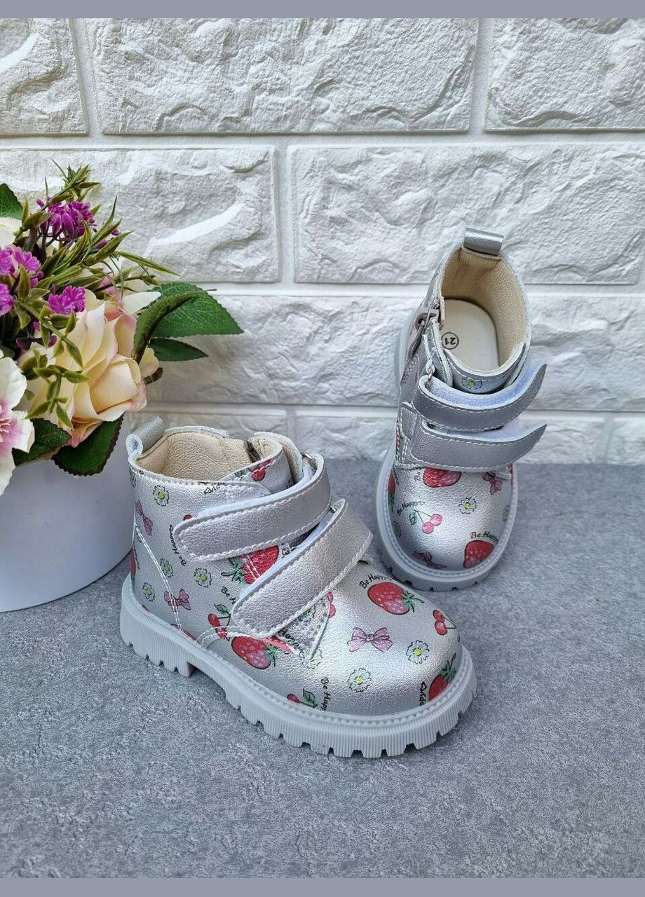 Серебряные ботиночки для девочки Clibee