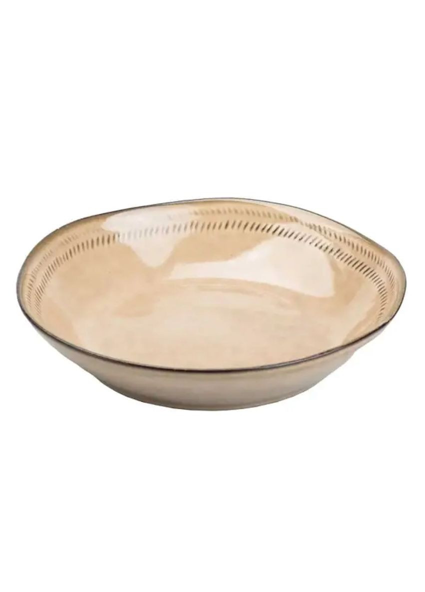 Тарелка суповая фарфоровая 23 см бежевая HP23379 TS Kitchen (370707559)