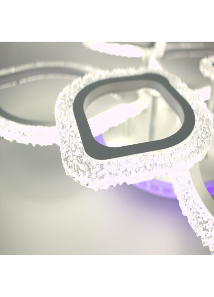 Смарт люстра управляемая светодиодная AZALIA ICE RGB 7R 100 Вт 680x110 мм Белая ESLLSE (301020849)