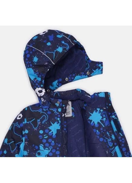 Темно-синя куртка зимова alex 1, р.116, темно-синій з принтом/світло-синій () Huppa 17800130-14586-116