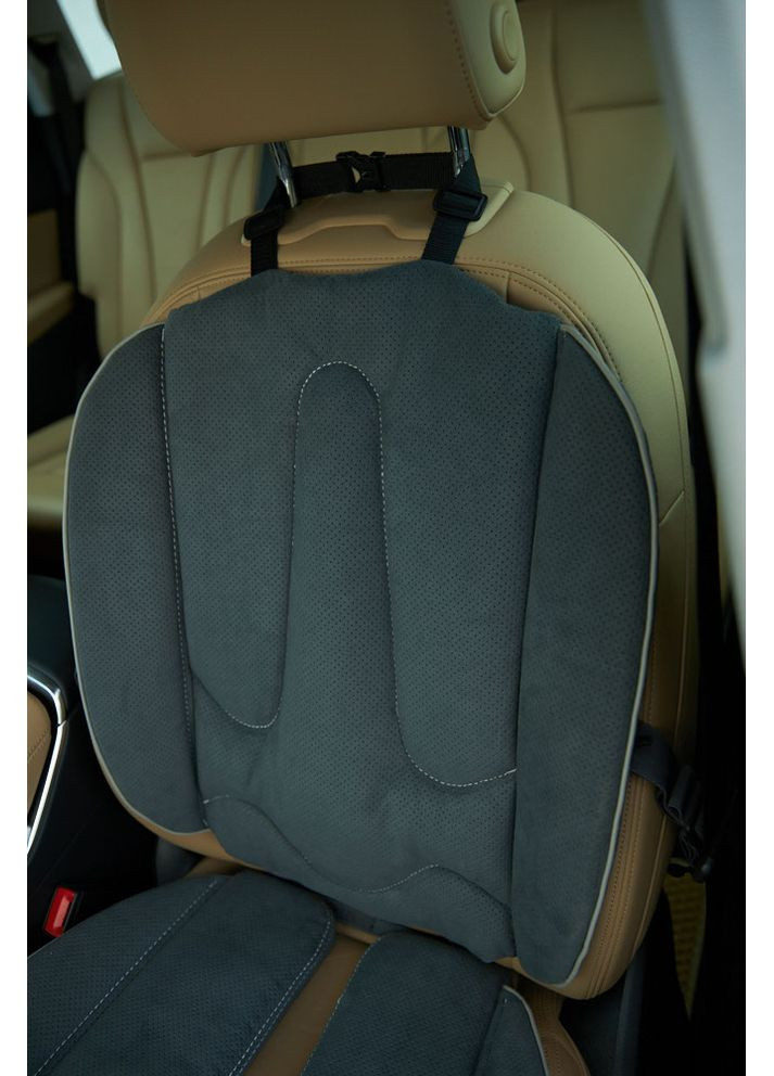 Топовий комплект з натуральної алькантари Ekkoseat 3. Сірий. AV-123AL-201 Ekko Seat (353719042)