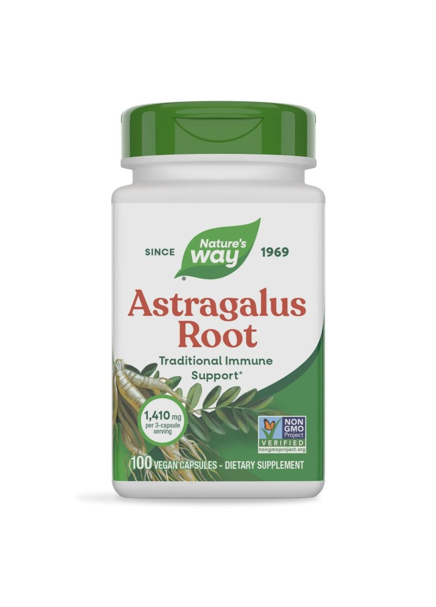 Корінь Астрагалу, Astragalus Root,, 470 mg, 100 капсул Nature's Way (326055451)