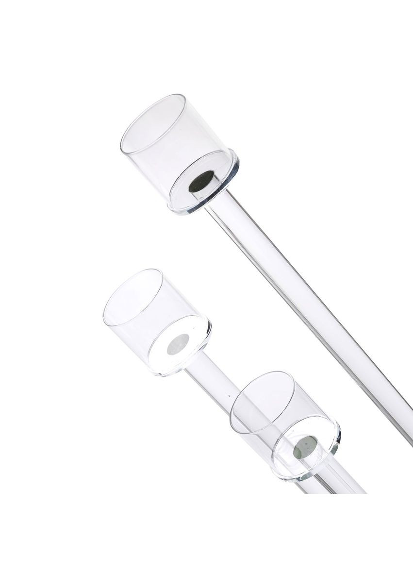 Свічник скляний на 3 свічки прозорий для інтер'єру декор елемент стилю ProDobro (364190638)