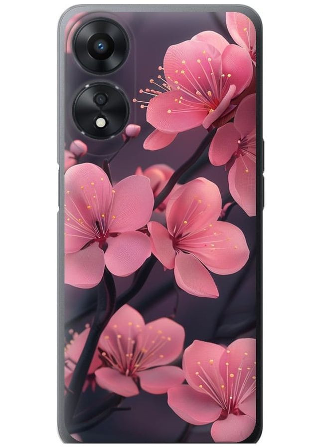 Силіконовий чохол 'Пурпурова сакура' для Endorphone Oppo A78 5G (287276237)