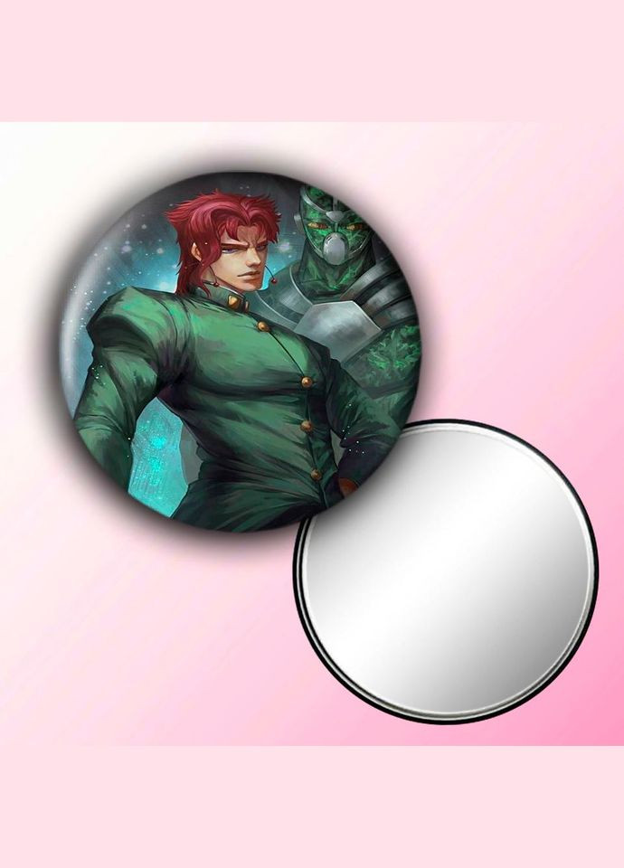 Дзеркальце косметичне кишенькове Аніме Неймовірні пригоди ДжоДжо #0008 із малюнком круглий 56 мм No Brand (309155022)