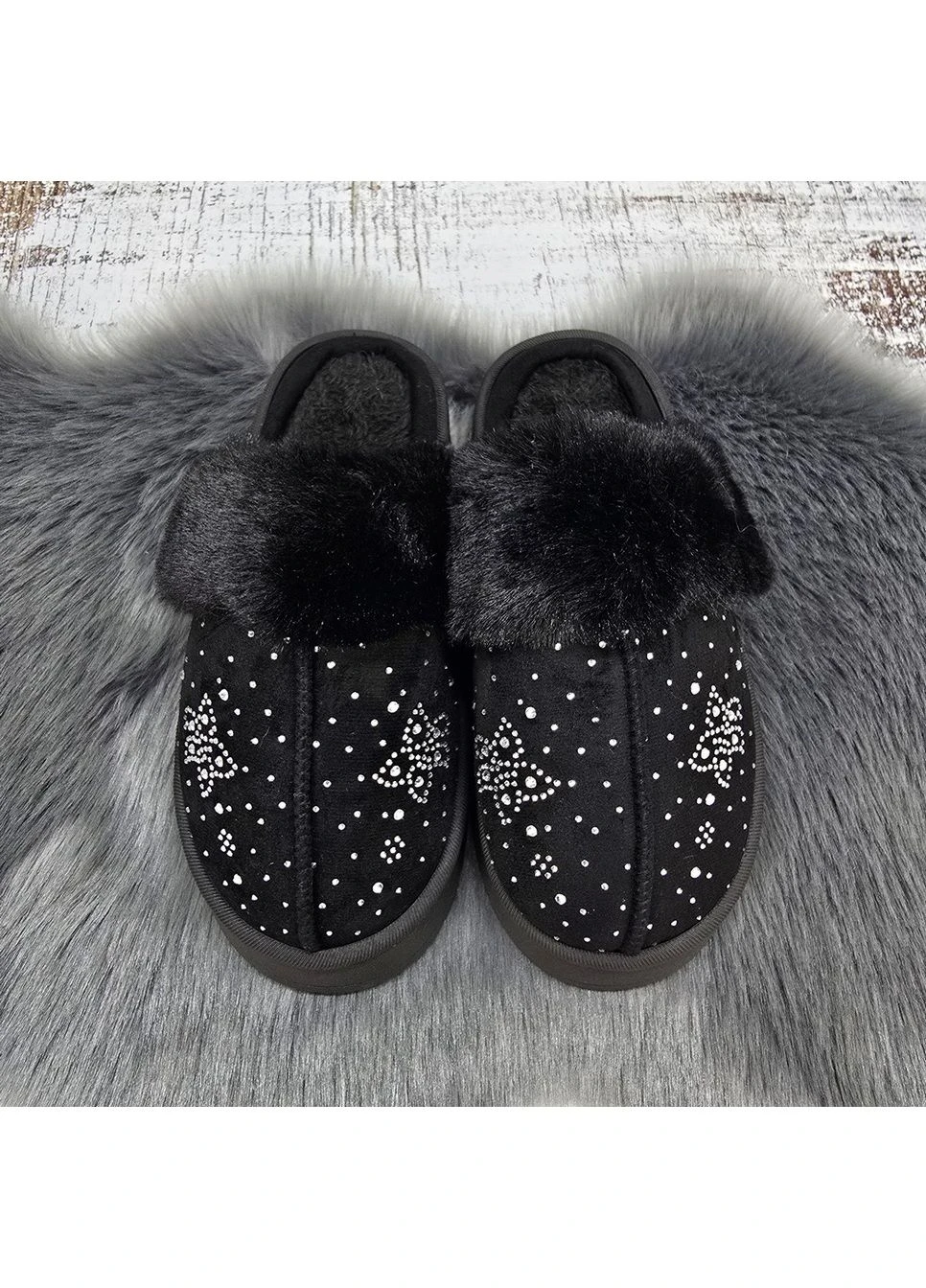 Черные тапочки домашние Fashion