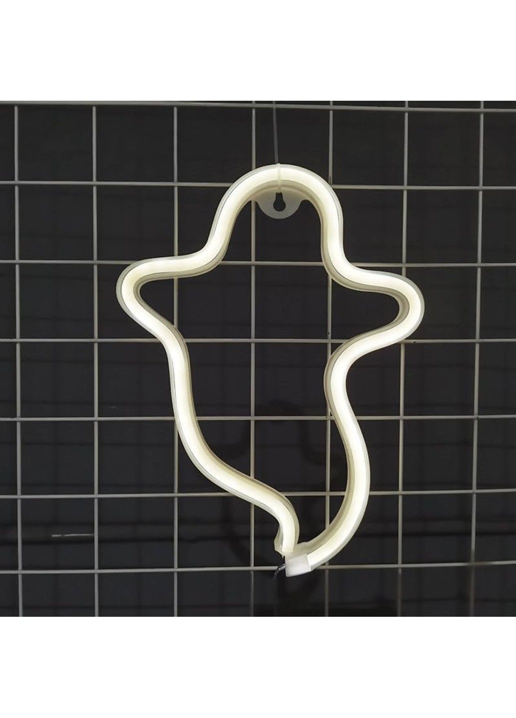 Декоративний настінний неоновий світильник "Привид" на батарейках/USB 25.5*19 см Smarti (371330726)