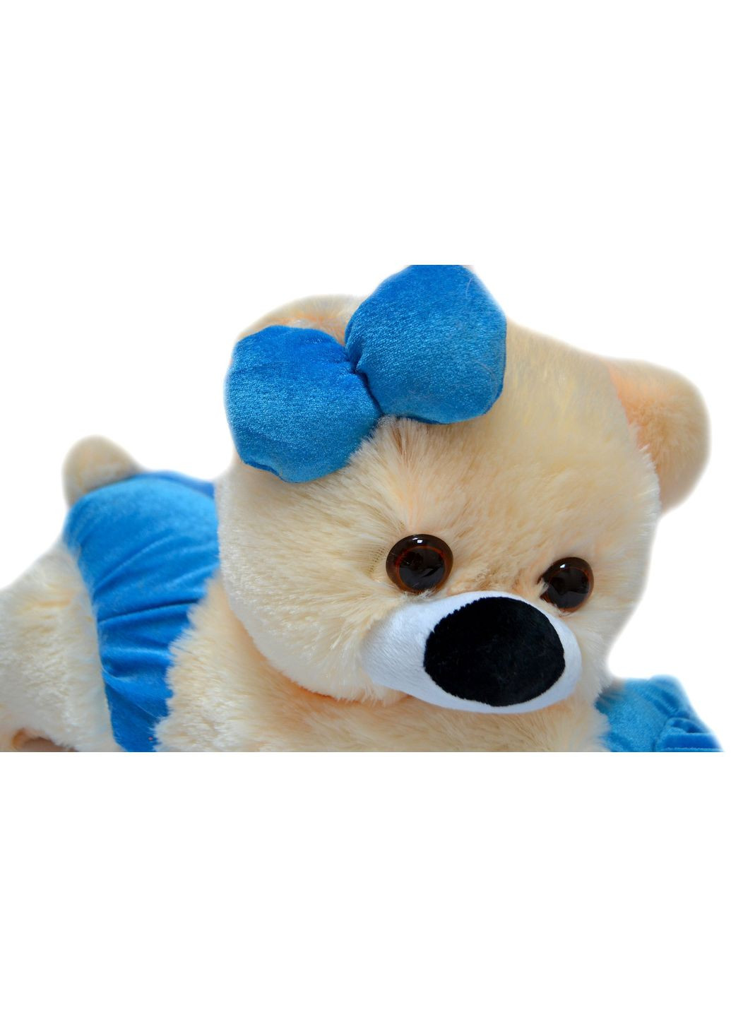 Аліна Плюшевий ведмедик малятко 45 см Персиково-блакитний Алина (280915593)