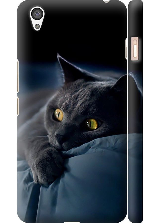 3D пластиковий глянцевий чохол 'Димчастий кіт' для Endorphone OnePlus X (318093498)