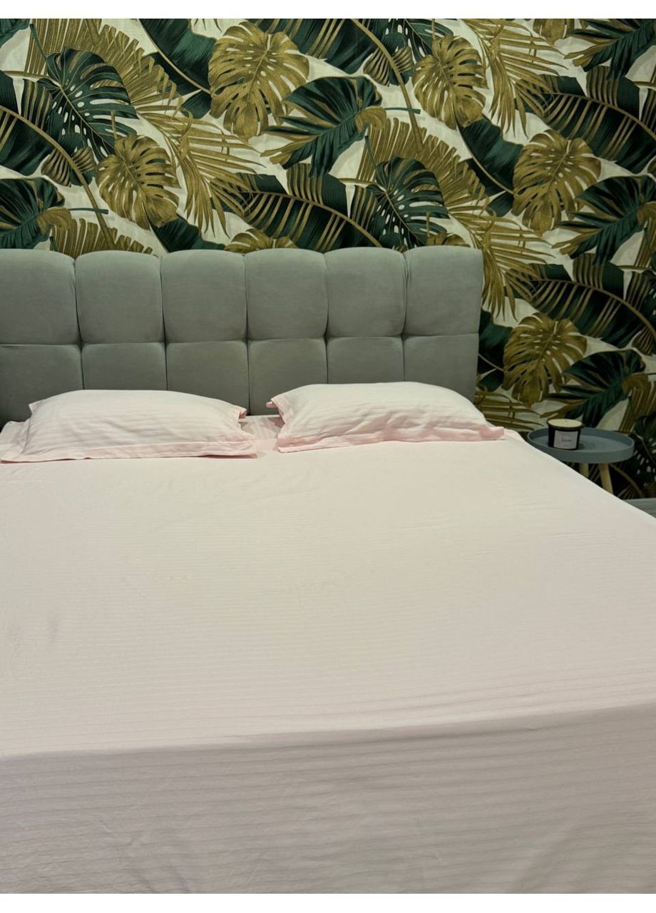 Комплект постільної білизни євро розмір No Brand беж страйп (370864758)