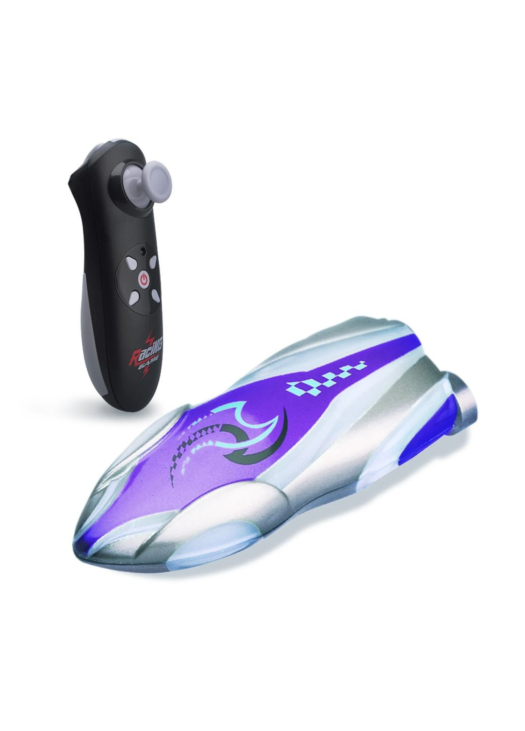 Дитячий міні-катер Otters з дистанційним керуванням високошвидкісний трюковий з підсвічуванням фіолетовий ORIGINAL (305836643)