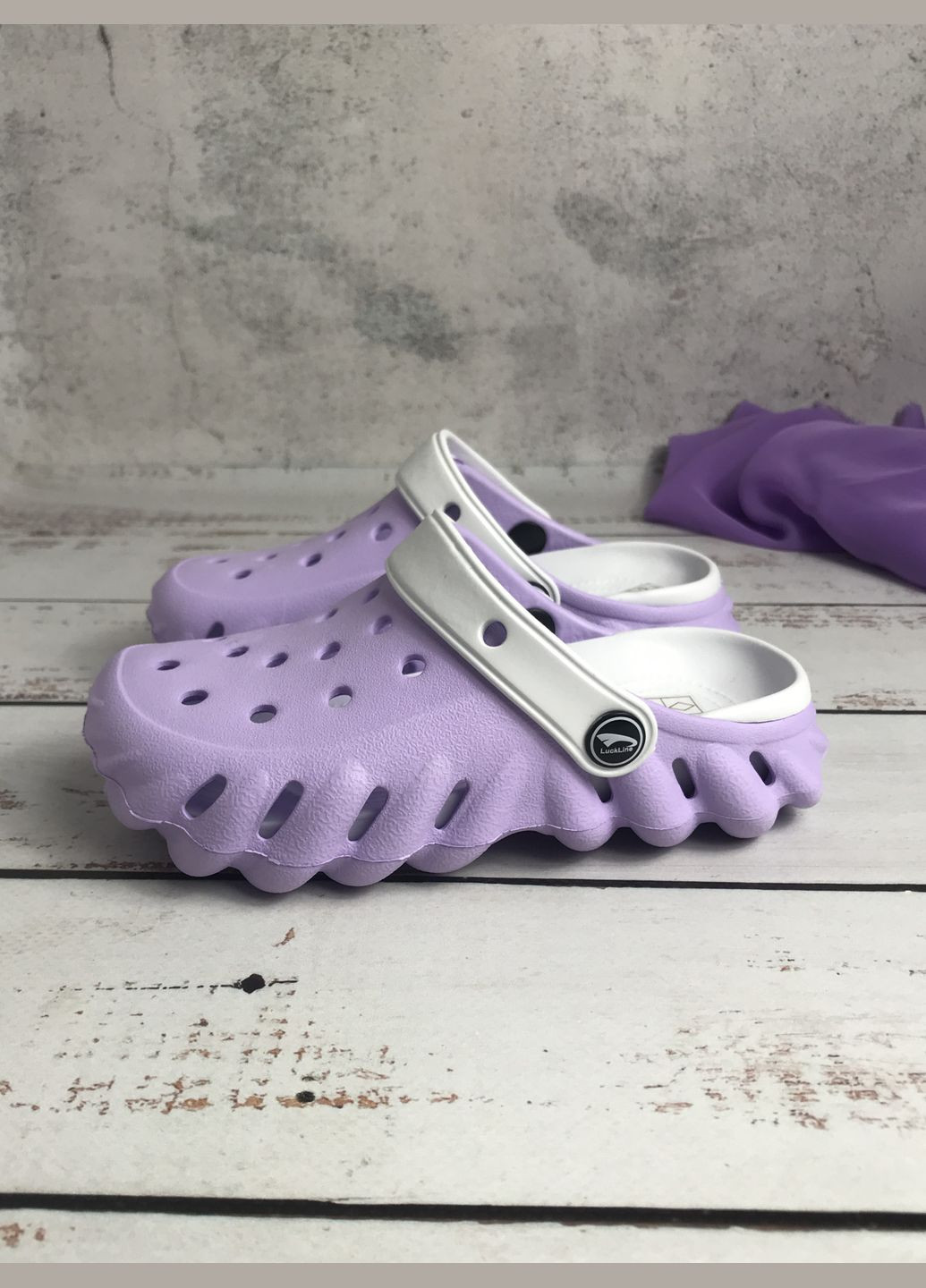Кроксы сабо детские для девочки Фиолетовый (301) Luck Line (332795185)