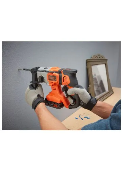 Перфоратор SDS-Plus,18 В, 1.2 Дж, 3 режими, 2.6 кг (без АКБ та ЗУ) (BCD900B) BLACK&DECKER 2.6 кг (без АКБ т, 3 режими, 18 В, SDS-Plus, 1.2 Дж (379228482)
