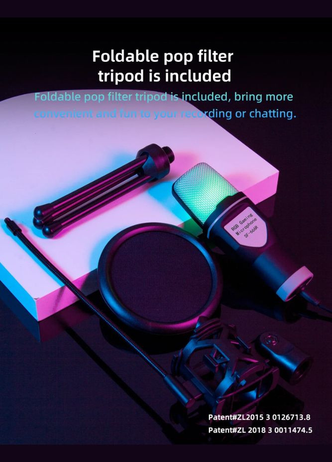 УЦІНКА! Мікрофон зі штативом SF666R з підсвічуванням Yanmai (347642552)