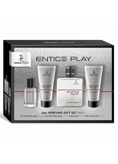 Туалетна вода Entice Play мужской набор Dorall Collection (368706251)