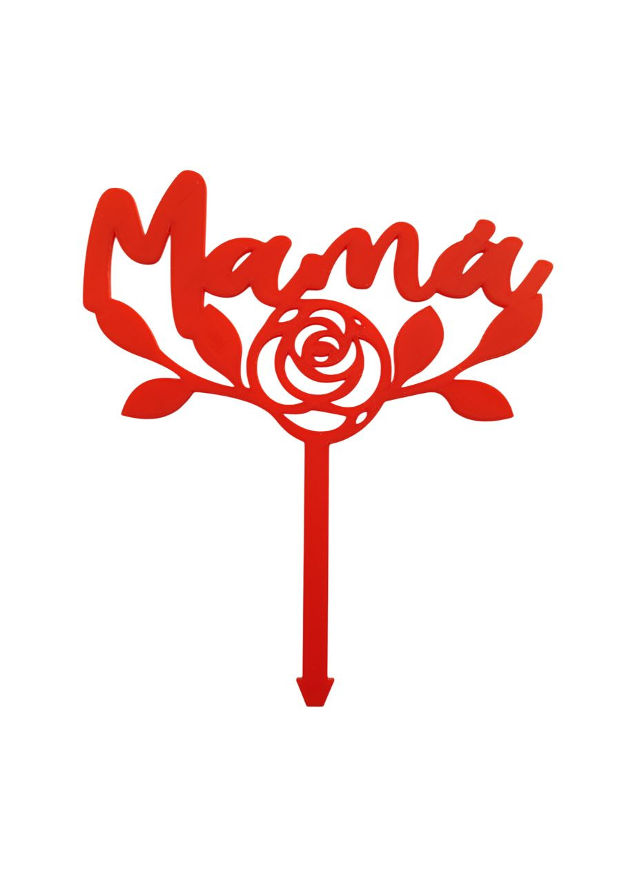 Топпер для торта Мама красный No Brand (316116469)