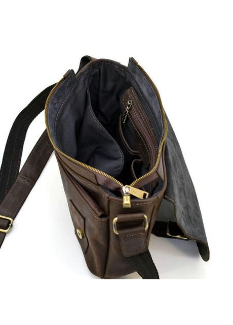 Сумка портфель через плечо для мужчин из натуральной кожи для документов А4 для ноутбука Светло-коричневый 40524 TARWA (361401018)