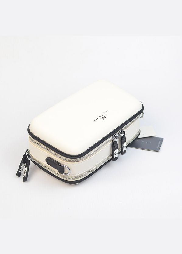 Біла жіноча маленька сумка крос боді через плече на два відділення Alex&Mia (338182407)