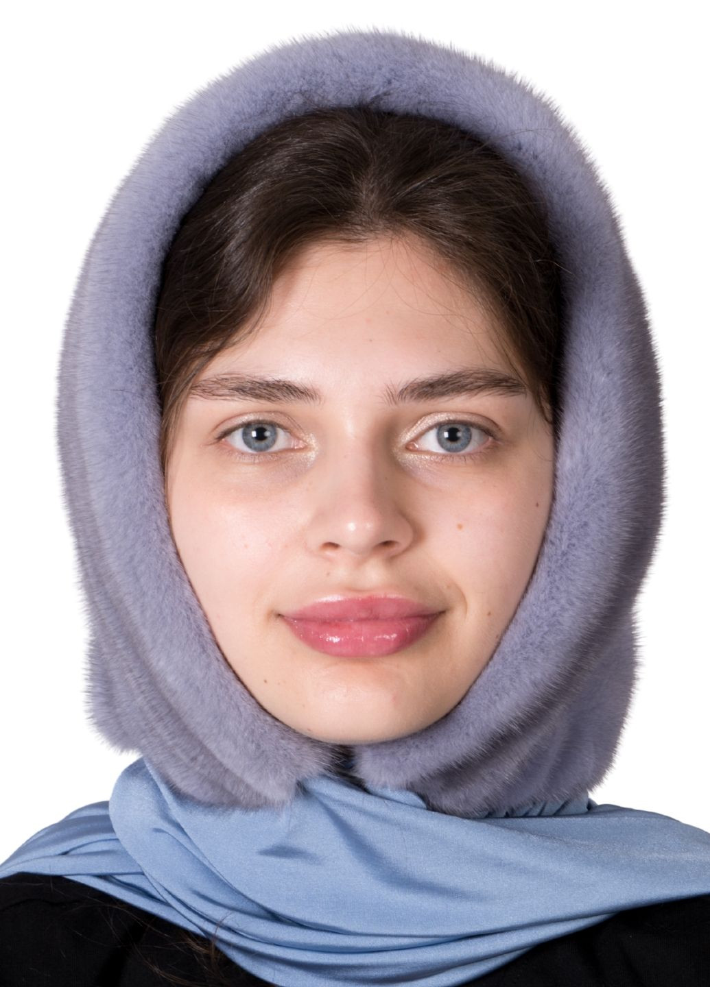 Женский меховой норковый платок на голову Меховой Стиль Ракушка (354820515)