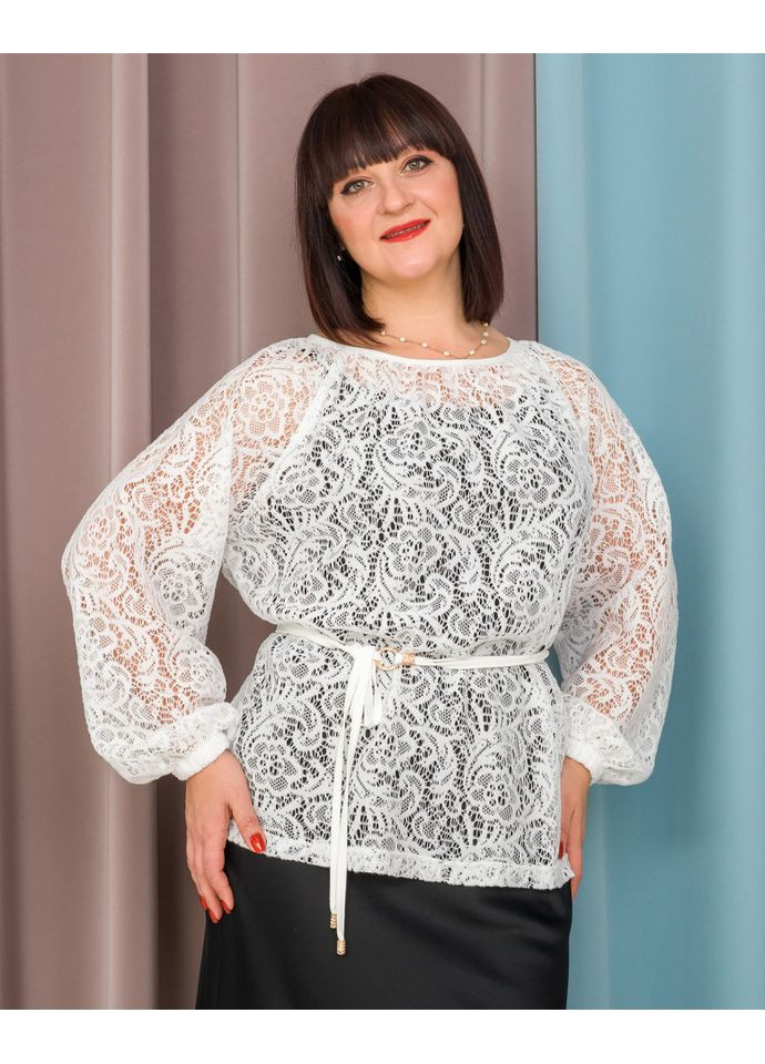 Белая блуза 15114-1 Alenka Plus