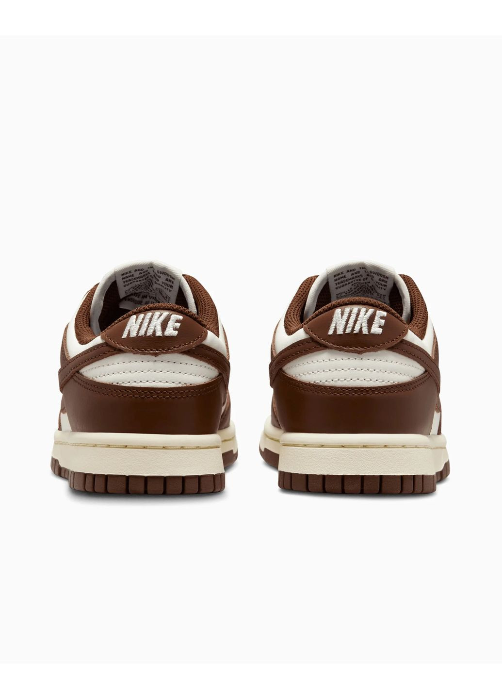 Кроссовки женские Dunk Low Wow DD1503-124 весна-осень кожа бело-коричневая Nike белые всесезоны (361019902)