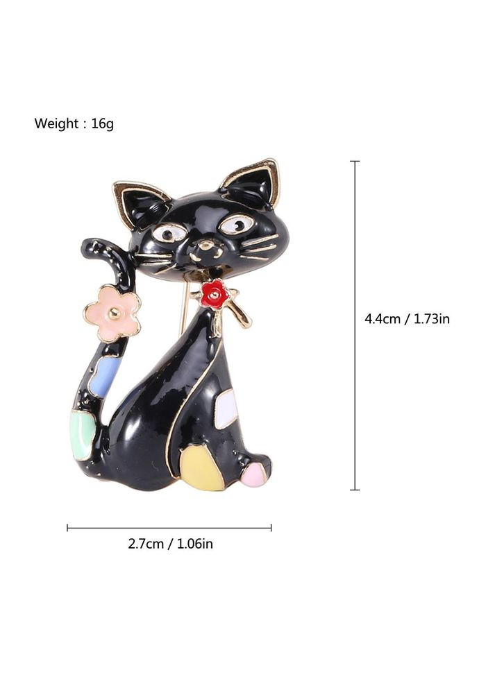 Брошь "Котик", брошь булавка, черный (494693356) No Brand (361264319)
