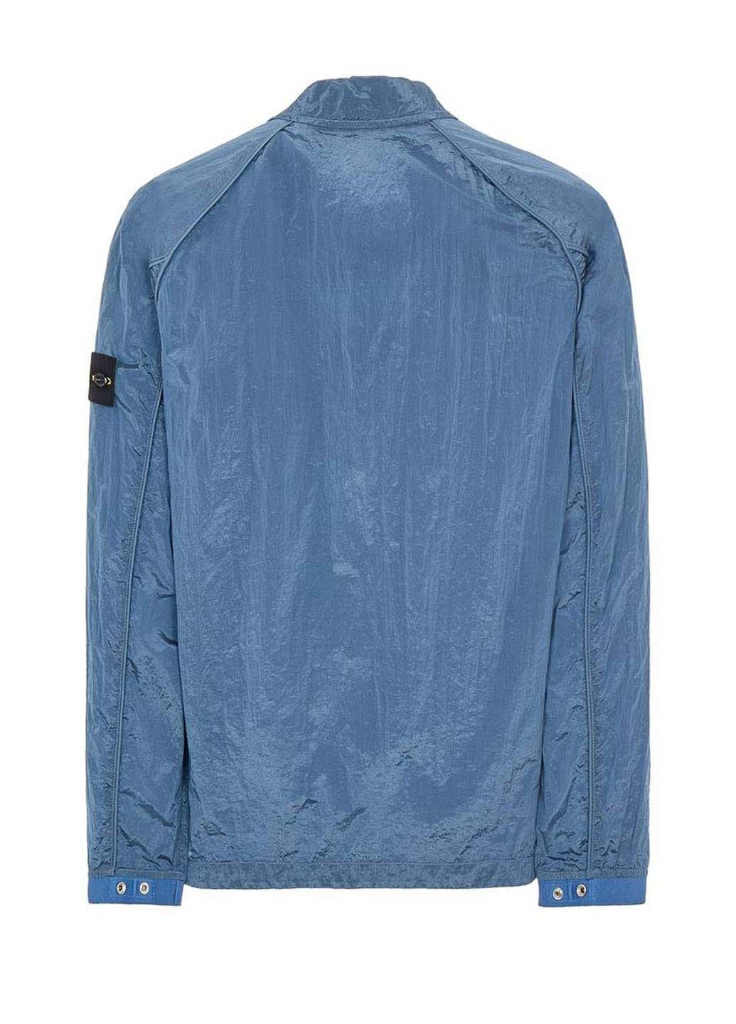 Синяя демисезонная куртка 12321 nylon metal overshirt Stone Island