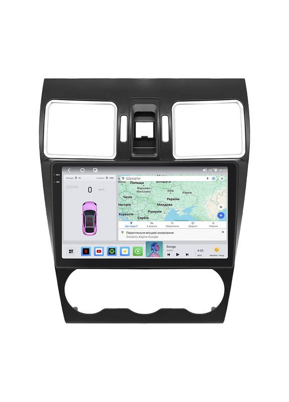 Штатна магнітола 9" для Subaru Forester IV 2012-2015 4/64 QLED CarPlay 4G Wi-Fi GPS 360 Prime 4 шт. Lesko (336204545)