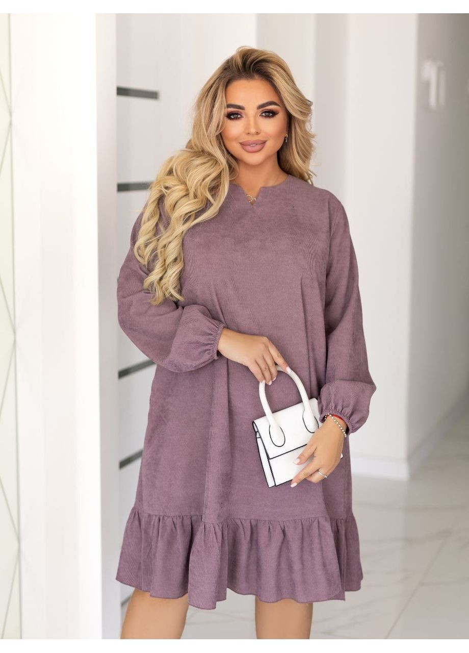 Світло-коричнева повсякденний сукня вельветова вільного крою LeVi