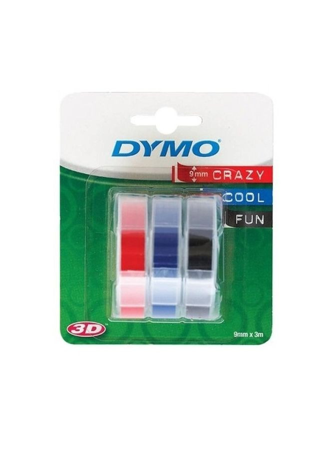 Лента пластиковая Dymo 9ммх3м (уп.3шт.) для принтеров Lidl (284280614)