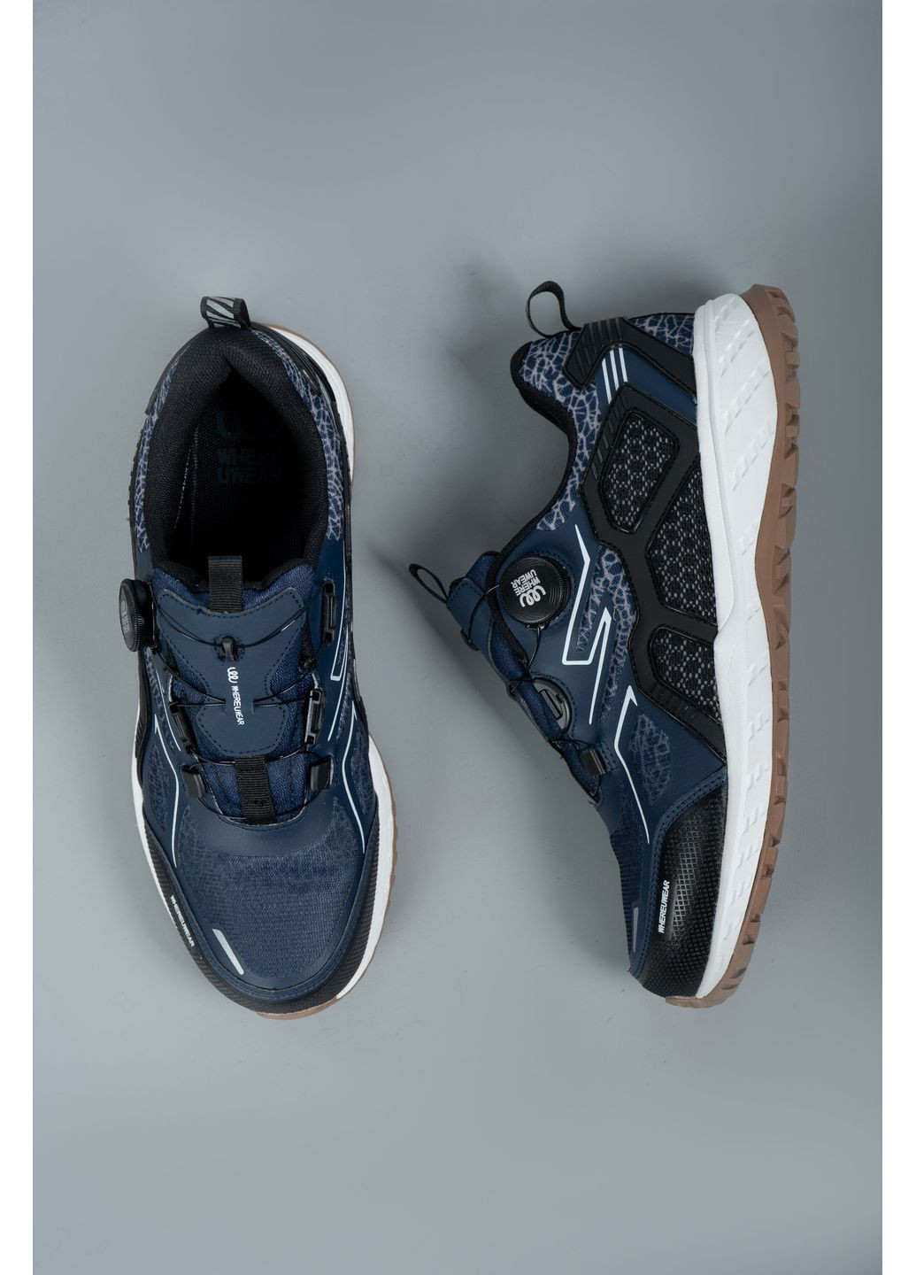 Синій кросівки чоловічі wuw5477-black/blue сині 346671 Where Uwear