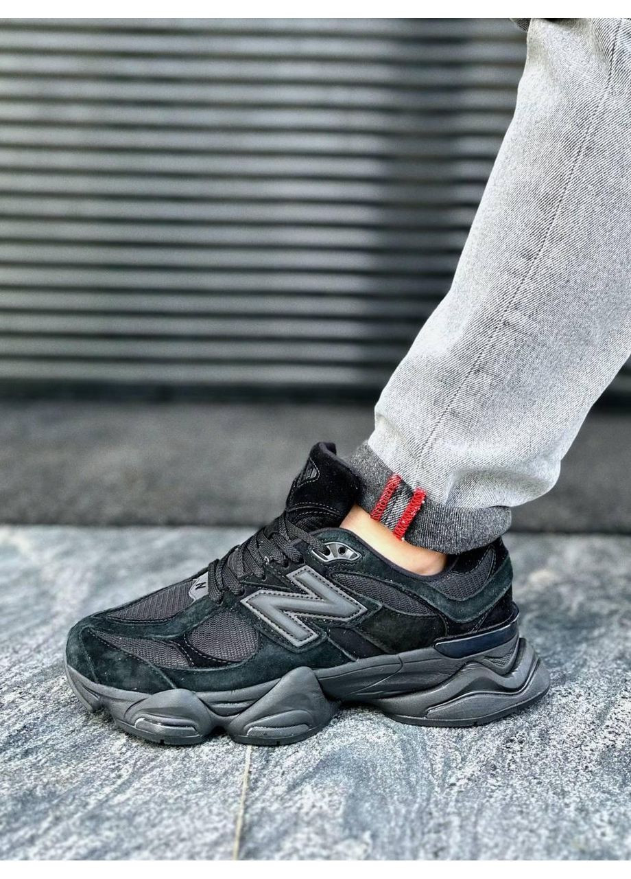 Черные зимние кроссовки мужские new balance 9060 mono black нью беланс 9060 No Brand