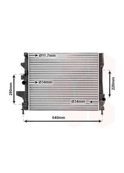 Радиатор охлаждения FORD FOCUS 10/14 > 18 (выр-во ) Van Wezel (366107627)