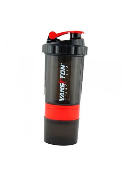 Шейкер пластиковый 2 отделения, Shaker, Ванситон Черно-красный (09173005) Vansiton (323020698)