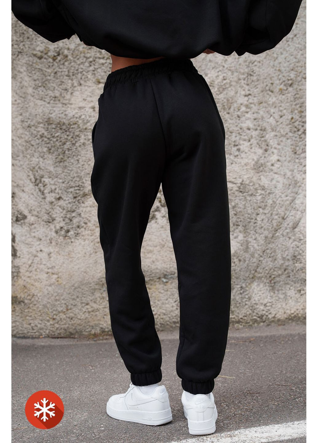 Жіночі Теплі Спортивні Штани Джогери На Флісі Rage Black Without (372520036)