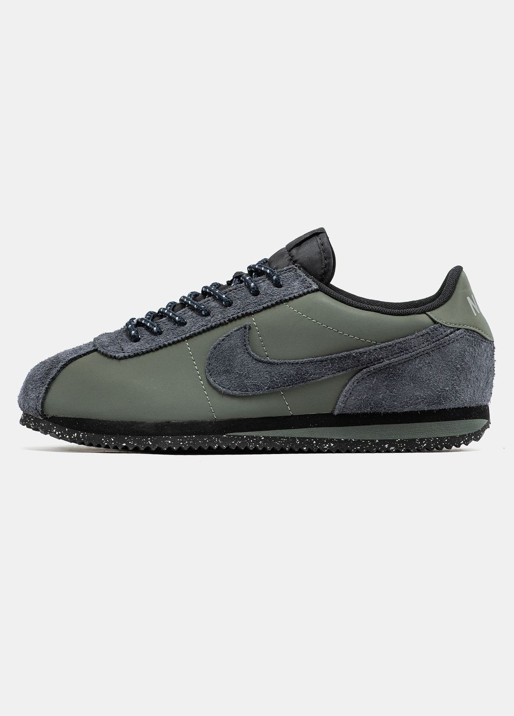 Оливковые (хаки) демисезонные кроссовки мужские и женские nike cortez khaki grey | найк кортез хаки No Brand